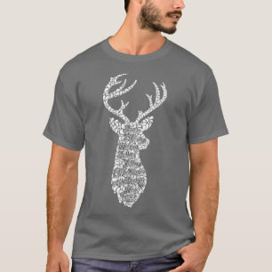 T-shirt Trouvez le message caché, Joyeux cerf de Noël