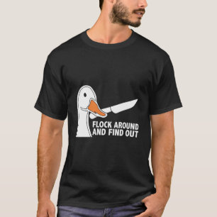 T-shirt Trouvez L'Oie Avec L'Oie Du Couteau.