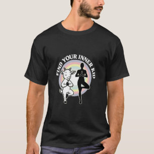 T-shirt Trouvez Votre Chèvre Enfant Yoga Arc-en-Ciel Zen Y
