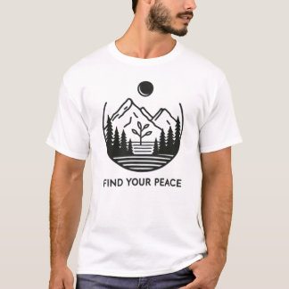 T-shirt Trouvez votre paix" Tee motivationnelle pour un es