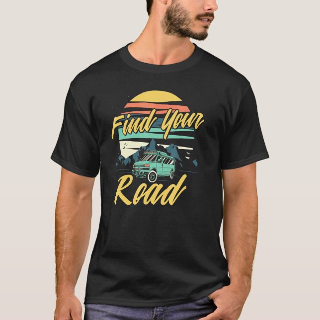 T-shirt Trouvez votre route Vanlife - Vandwelling Van Life (Devant)