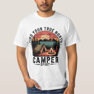 T-shirt Trouvez votre véritable aventure Camper North Retr