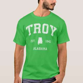 T-shirt Troy Alabama AL Vintage Athletic Sports Design fun