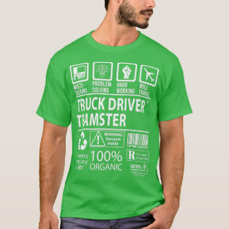 T-shirt Truck Driver Teamster Multitasking Job Gift Item