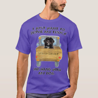 T-shirt Truck Driving Dog Lhasa Apso