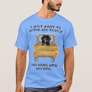 T-shirt Truck Driving Dog Lhasa Apso2804