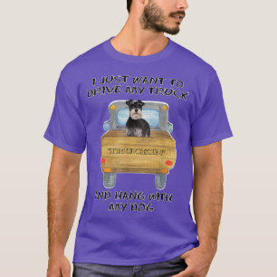 T-shirt Truck Driving Dog Miniature Schnauzer 2 2808