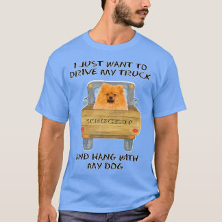 T-shirt Truck Driving Dog Pomeranian 