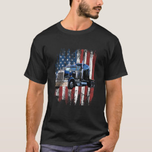 T-shirt Trucker American Flag Truck Driver Truck Driver Gi