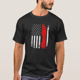 T-shirt Trucker American Flag Usa Patriotic Proud Funny Tr