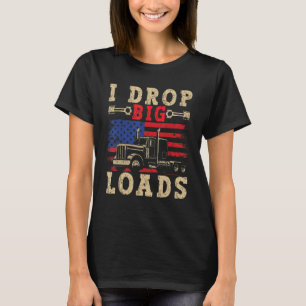 T-shirt Trucker American For Men Women Semi Truck Driver