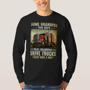 T-shirt Trucker Certains papas prennent Naps Real Grandpas