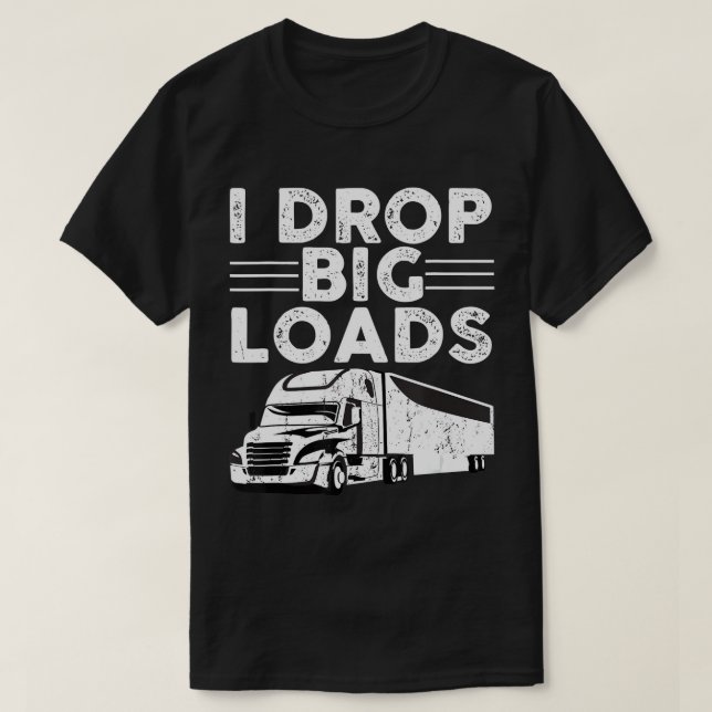 T-shirt Trucker Drôle Pour Hommes Femmes Semi-Camion Condu (Design devant)