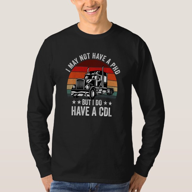 T-shirt Trucker For Men Women CDL Truck Driver Trucker (Devant)