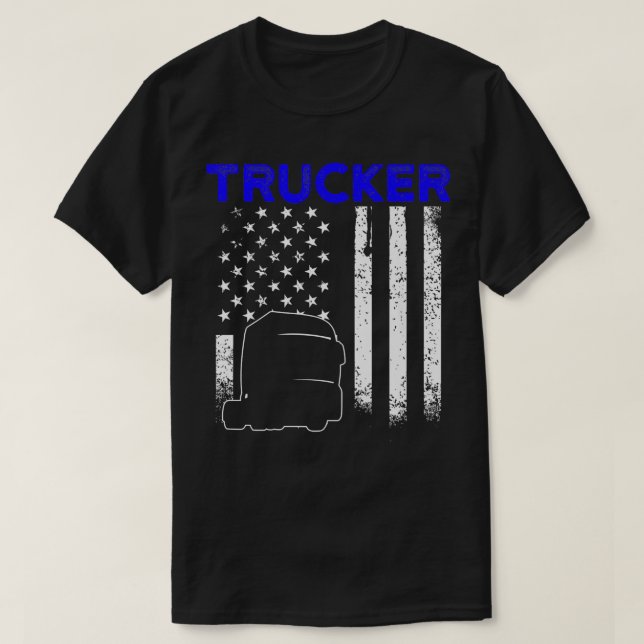 T-shirt Trucker Funny Truck Driver2956 (Design devant)