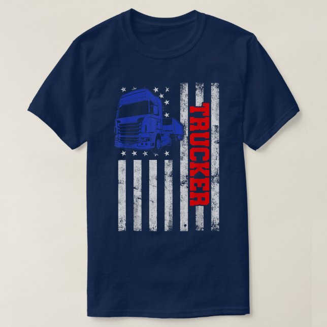 T-shirt Trucker Funny Truck Driver2994 (Design devant)