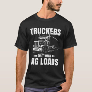 T-shirt Trucker Hommes Truck Driver Husband Semi Trailer 3