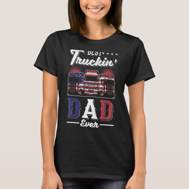 T-shirt Trucker Meilleur Trucker Papa Jamais 1 (Devant)
