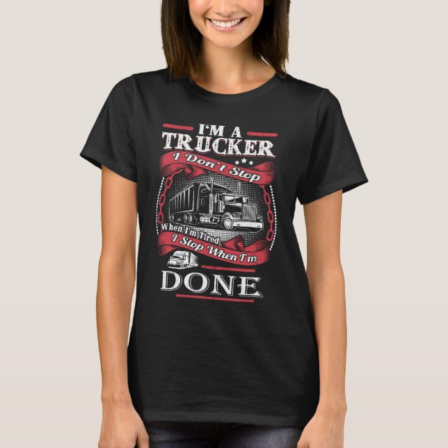 T-shirt Trucker papa son grand-père don ne s'arrête pas qu (Devant)