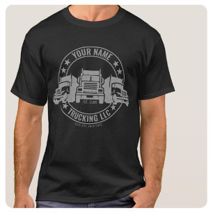 T-shirt Trucker personnalisé Big Rig Semi Camion Camion