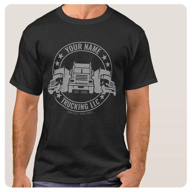 T-shirt Trucker personnalisé Big Rig Semi Camion Camion (Créateur téléchargé)