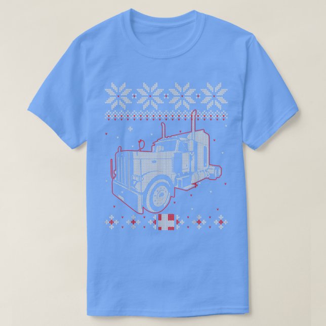 T-shirt Trucker Vilain Chauffeur de Noël Chauffeur de cami (Design devant)