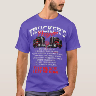 T-shirt Truckers PrièreSemi Chauffeur Camion Big Rig