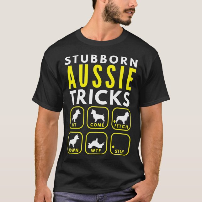 T-shirt Trucs Aussie têtus - Entraînement de chien Premium (Devant)