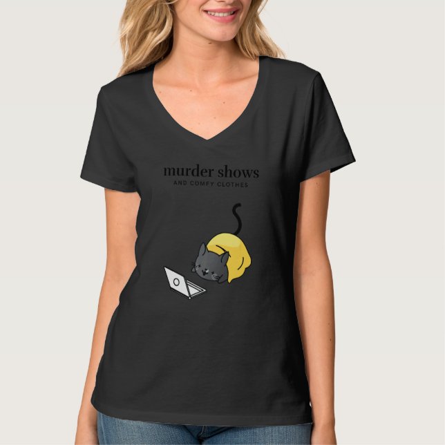 T-shirt True Crime Fan  Murder Shows Comfy Clothes Tuxedo  (Devant)