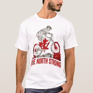T-shirt True North Strong Mountain Bike Canada Shirt