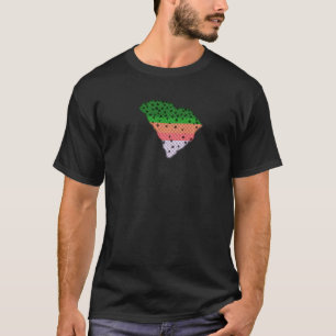 T-shirt Truite arc-en-ciel Poisson Carte de l'État de Caro