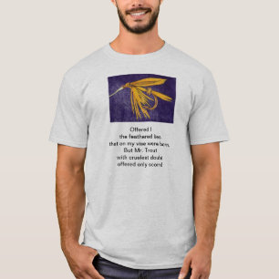 T-shirt "Truite brute" poème original avec art de pêche à 