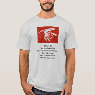 T-shirt "Truite brute" poème original avec art de pêche à 