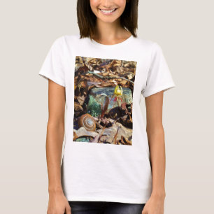 T-shirt Truite jaune et prune Lily et Coquille d'escargot