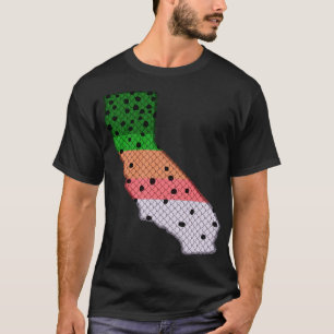 T-shirt Truite Pêche truite arc-en-ciel Motif California S