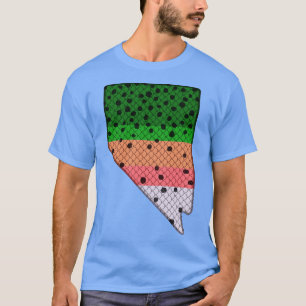 T-shirt Truite Pêche truite arc-en-ciel Motif Nevada State
