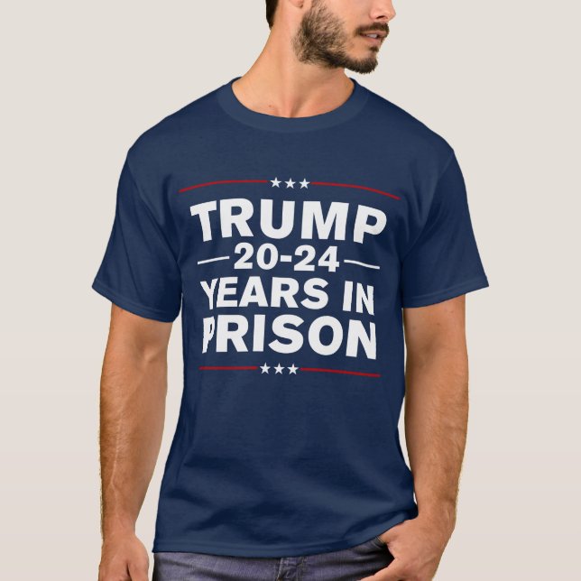 T-shirt Trump 2024 Années De Prison Le Verrouillent Anti-T (Devant)