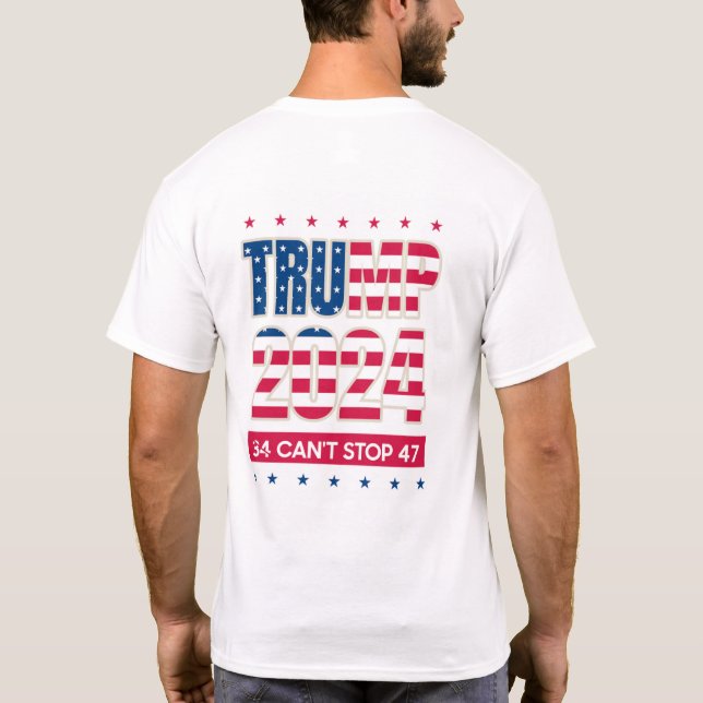 T-shirt Trump 2024, Détenu Mugshot, 34 ans ne peut pas arr (Dos)