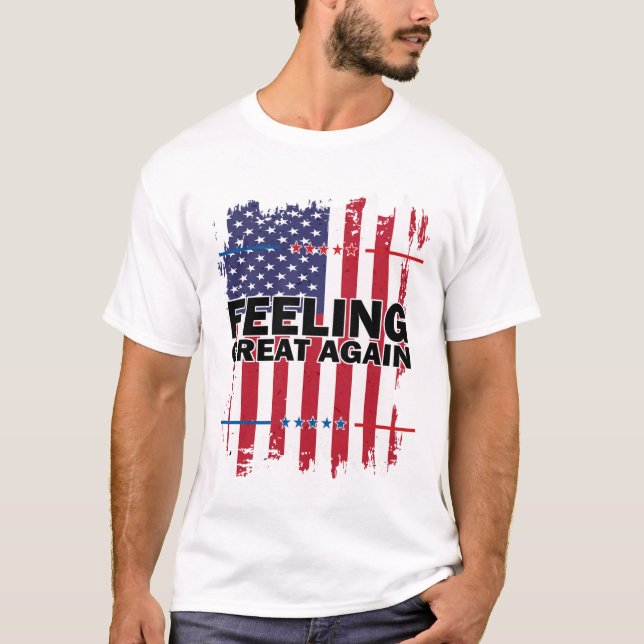 T-shirt Trump 2024 - Drapeau américain V (Devant)
