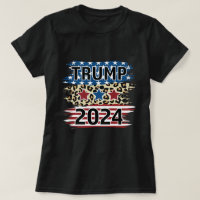 Trump 2024 Fun American Flag Cheetah Motif