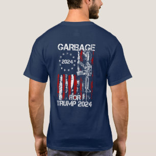 T-shirt Trump 2024 - Les ordures du drapeau américain Trum