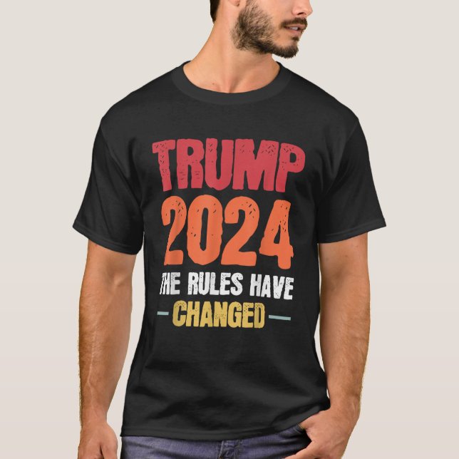 T-shirt Trump 2024, les règles ont changé le drapeau améri (Devant)