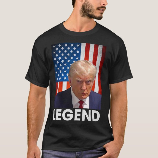 T-shirt Trump 2024 Président Légende Drapeau américain (Devant)