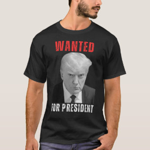 T-shirt Trump 2024 Recherché pour le drapeau de la Maison 