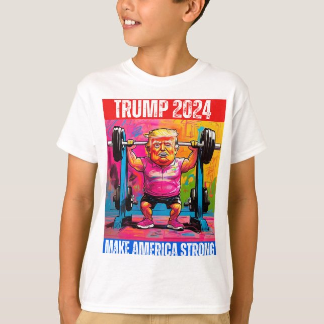 T-SHIRT TRUMP 2024 RENDRE L'AMÉRIQUE FORTE (Devant)