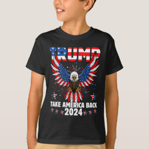 T-shirt Trump 2024 Reprendre l'Amérique Drapeau américain