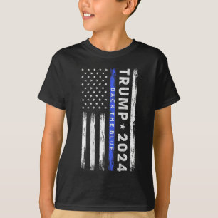 T-shirt Trump 2024 Retour La Ligne Bleue Légère Bleue Amér