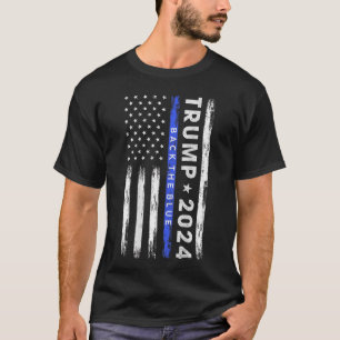 T-shirt Trump 2024 Retour La Ligne Bleue Légère Bleue Amér