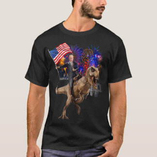 T-shirt Trump à cheval sur un dinosaure pour soutenir Trum