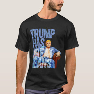 T-shirt Trump A De Grands Jeans Drôle Mème Politique Merde